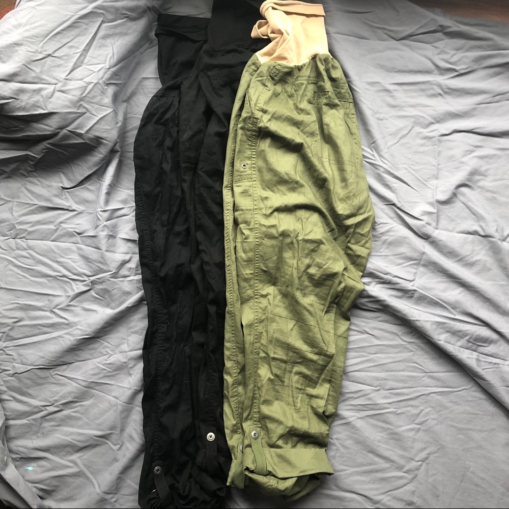 Lot of 3 maternity cropped pants